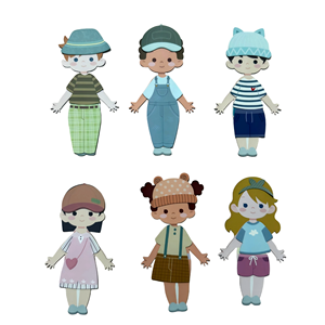 Bambole Magnetiche da Vestire per Bambini, Sviluppa la Motricità Fine e la Creatività, Set per Giochi di Ruolo Educativi per Età 3-6 Anni - Product Image 2