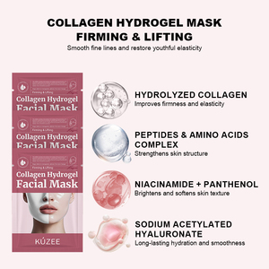 <span class=keywords><strong>Masque</strong></span> facial en hydrogel raffermissant, liftant, hydratant, apaisant, éclaircissant, hydratant, collagène, acide hyaluronique, vitamine C - Product Image 6