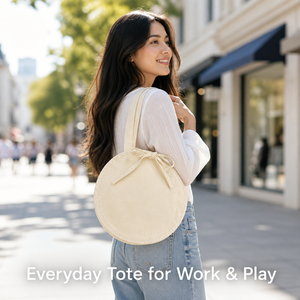 Sac fourre-tout en toile robuste et réutilisable, personnalisé avec logo, écologique, avec ruban et corde, impression publicitaire, couleur crème, pour usage quotidien, vente en gros - Product Image 4