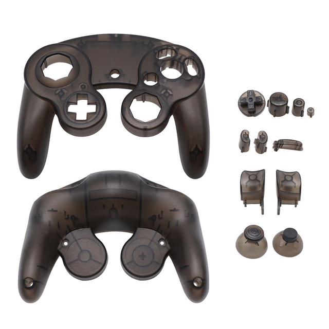 NGC Controller Joystick Gamepad Transparent Black Transparent Shell for Classic NGC Gamepad Console Shell