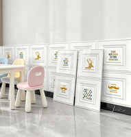 Panel Dinding 3D Motif Hewan Bahan Busa XPE Perekat Sendiri Ukuran 40x90cm Tahan Air Anti-Benturan untuk Kamar Tidur Ruang Tamu