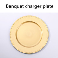 Plaque de chargeur d'or en plastique Plaque de chargeur d'or durable Plaques de chargeur de mariage 13 pouces/33cm