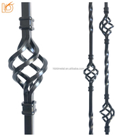 Vente en gros de design classique noir carré Balustre en fer forgé de 1/2 po pour escalier métallique, idéal pour la balustrade intérieure d'escalier ou de balcon