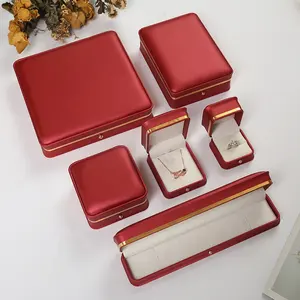 Lüks kalite hediye kılıf Premium altın kenar hediyelik takı kutusu kutu halka kolye bilezik kolye inci takı paketi kutusu