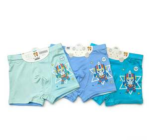 Sous-vêtements pour enfants personnalisés de haute qualité, boxers et caleçons en coton de bambou respirant pour garçons, motif <span class=keywords><strong>robot</strong></span> de dessin animé - Product Image 2