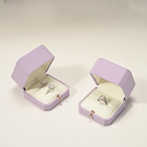 Custom High end proposal ring box, ultra fiber high-end wedding ring box, jewelry jewelry gift packaging box - Product Image 2