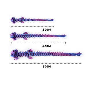 Vashine 3D impreso cristal Flexible colorido PLA juguetes materiales ecológicos dragón sin dientes 3D figura de acción juguetes creativos - Product Image 6