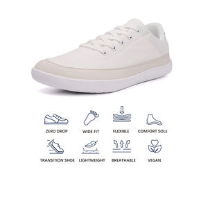 प्राकृतिक पैर का आकार चौड़ा पैर पैर का बॉक्स कैनवास ऊपरी फीता-अप नंगे जूते पृथ्वी ग्रेडिंग शून्य जूते - Product Image 5