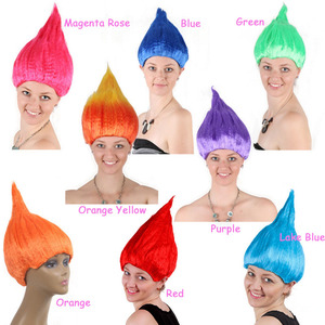 Pelucas Sintéticas Alternativas Rojas y Esponjosas, Pelucas de Cabeza Completa con Estilo de Llama, Pelucas para Disfraces de Halloween, Festival de <span class=keywords><strong>Trolls</strong></span>, Elfo, Cosplay y Fiestas - Product Image 2