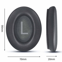 Almohadillas de repuesto de cuero proteico para auriculares Bose QC45 SpaceEarpads con aislamiento de espuma para auriculares
