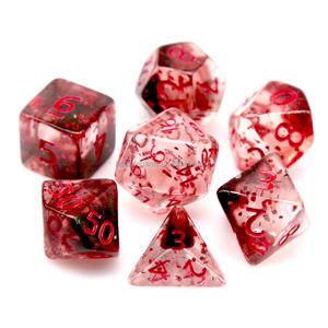 Ensemble de dés en acrylique <span class=keywords><strong>soufflé</strong></span> multicolores personnalisés DND, 7 pièces, <span class=keywords><strong>pour</strong></span> les jeux de table Dungeons & Dragons - Product Image 5