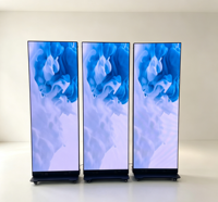 Afficheur LED vertical pour magasin de détail, léger, sur roulettes, avec WiFi, signalisation numérique, écran publicitaire LED intérieur