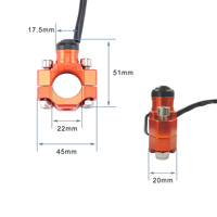 GOOFIT 7/8 "22mm Guidon 2 Fils CNC Kill Stop Switch Remplacement pour YZ250 YZ450 WR250 WR450 ATV Scooter Quad Moped Dirt Bike