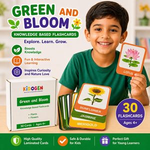 Tarjetas de aprendizaje basadas en el conocimiento para plantas y flores de color verde y florecientes |   30 Tarjetas de Aprendizaje sobre Plantas y Flores - Product Image 1