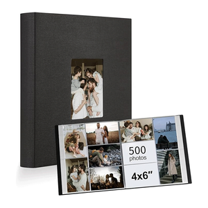 <span class=keywords><strong>Album</strong></span> de scrapbooking pour bébés et enfants, couverture rigide en tissu et papier autocollante, avec fenêtre pour insertion de photos et <span class=keywords><strong>pages</strong></span> personnalisables - Product Image 1
