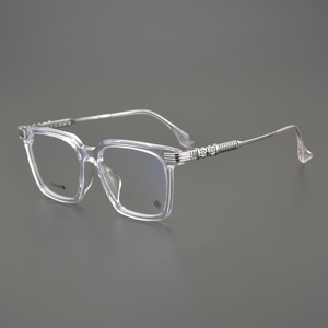 Conception de niche haut de gamme cadre en titane pur <span class=keywords><strong>lunettes</strong></span> pour femmes rétro grand cadre carré <span class=keywords><strong>visage</strong></span> d'affichage <span class=keywords><strong>petit</strong></span> cadre optique pour hommes - Product Image 4