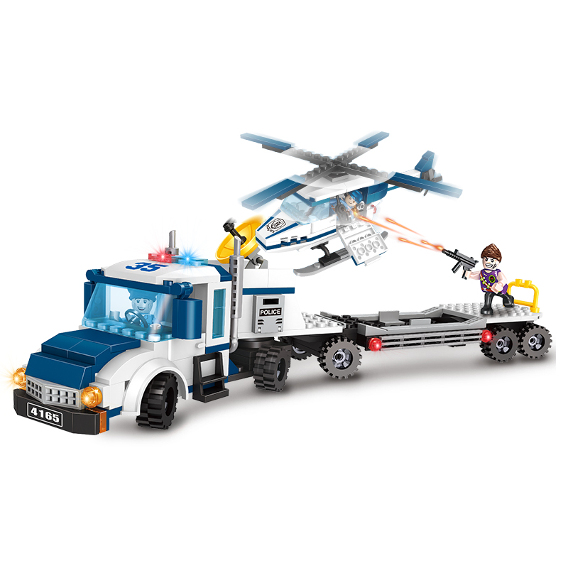 COGO Police 329 PCS 3D Plastic Car Educational Building Blocks Toys For Kids