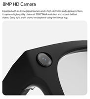 Lunettes Intelligentes IA MT5 Ultra 1080P HD Capture Vidéo 8MP Étanche IPX-6 Traduction et Reconnaissance à Distance Contrôle par Bouton Tactile