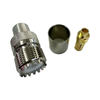 Conector UHF-C-K8 de Buena Calidad, Suministro de Fábrica, Conector Hembra UHF, Crimpado 50-8, Cables 8D-FB