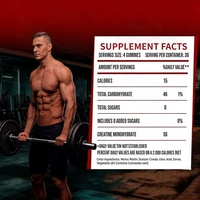Gummies de créatine monohydrate à marque privée OEM pour soutenir la récupération musculaire, supplément énergétique pré-entraînement pour hommes et femmes
