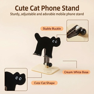 OEM Wholesale Standing cat ipad Stand Thick Anti-yellow Acrylic Foldable Anti-tipping Tablet Stand for Desktop Office - Product Image 2