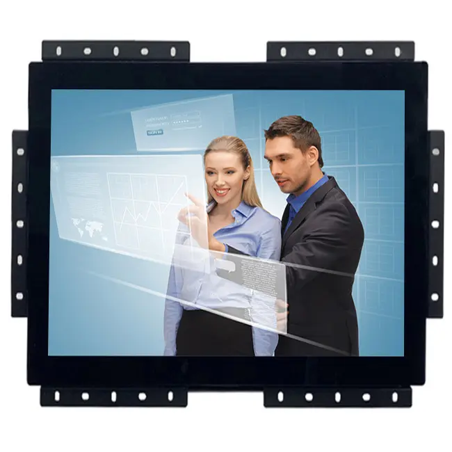 Kiosk Machine Open Frame Ips Display Capacitieve Touch Monitor 15 Inch Industriële Metalen Frame Touchscreen Monitor