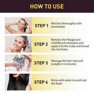 Champú EELHOE con Esencia de Polygonum Multiflorum, Nutritivo, Limpiador, Reparador y para Cabello Negro - Product Image 5