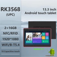 Tablette Android murale OEM 13,3 pouces avec éclairage RGB, RK3568, Android 11, POE, écran d'affichage numérique commercial