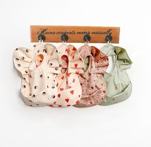 SZPAN facile da pulire bavaglini impermeabili in poliestere PU con volant ali d'angelo <span class=keywords><strong>acchiappa</strong></span> grembiule grembiule per bambino - Product Image 6