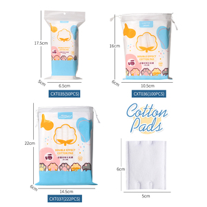 Tampons carrés <span class=keywords><strong>en</strong></span> coton bio jetables écologiques, non-tissés, sans peluches, pour le démaquillage du visage et les soins cosmétiques - Product Image 5
