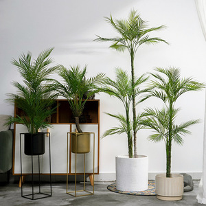 Palmier artificiel Areca Dream Castle 100-200 cm, plante d'intérieur sur pied, décoration en plastique - Product Image 1