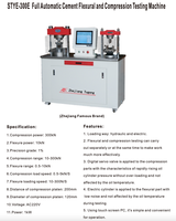 Machine d'essai de flexion et de compression du ciment entièrement automatique 300kN 10kN Testeur de résistance du ciment