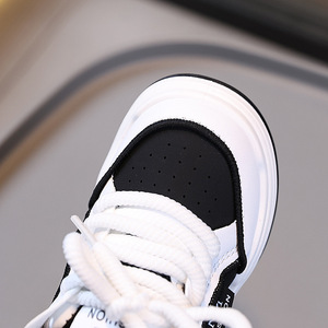 Scarpe da ginnastica casual leggere unisex per bambini, stringate, <span class=keywords><strong>bianche</strong></span>, per autunno, per ragazzi e ragazze - Product Image 4