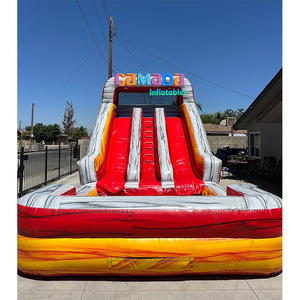 Tobogán inflable de 2 carriles de suministro de fábrica Tobogán de grado comercial para Parque de Atracciones - Product Image 6