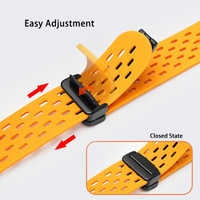 Bracelet de montre intelligent en silicone réglable de luxe personnalisé 22 mm 20 mm avec fermoir magnétique pour Samsung Galaxy Watch 4
