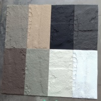 Tuile murale en pierre de culture 3D, peau de PU, pierre champignon, fond de télévision traditionnel étanche, simulation de mur, ciment vide traditionnel