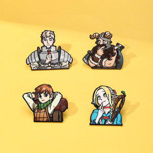 4 Nuevos Diseños de Alta Calidad, Pin Metálico de <span class=keywords><strong>Anime</strong></span> DID Laios Marcille, Decoración para Mochila - Product Image 1