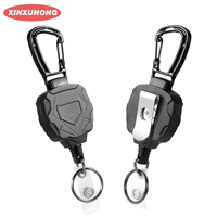 Porte-clés rétractable P-020 avec clip ceinture, mousqueton robuste à rebond automatique pour le camping