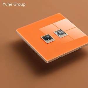 Prise murale à écran tactile en verre, double prise, panneau encastré - Product Image 3