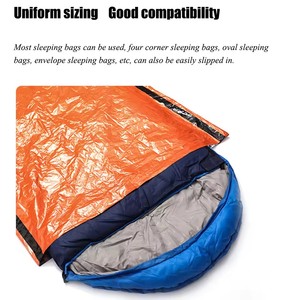 Saco de Dormir Portátil Reutilizable para Emergencias, Supervivencia y Camping, Manta Aislante Impermeable y Gruesa para Salvar Vidas, Cálida - Product Image 3