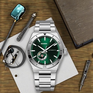 Relojes Automáticos para Hombre con Correa de Cadena Mecánica y Esfera Única de Acero Inoxidable - Product Image 5