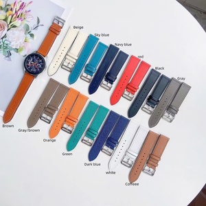 Correa de reloj de piel de becerro de 22 mm para Samsung Galaxy <span class=keywords><strong>Watch</strong></span> 4 <span class=keywords><strong>5</strong></span>, correas de reloj Single Tour para <span class=keywords><strong>Gear</strong></span> S3 con pasador de liberación rápida - Product Image 3
