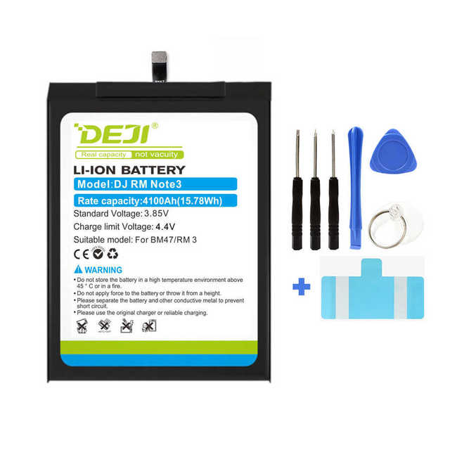 DEJI Original 4000mAh Capacity BM47 Replacement Phone Battery for Xiaomi Redmi 3 3S 3X 3Pro 4X