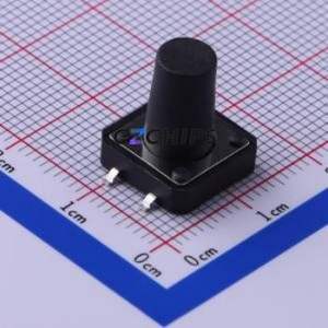 TS-1103S-B-U Tactile Switch SMD-4P,12x12mm Switch Single Pole Single Throw Round Button 1.6N Vertical Mount - Product Image 1