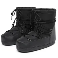 Nouvelles bottes de neige pour femmes, imperméables, en coton et caoutchouc, à lacets, plateforme, bottes de ski