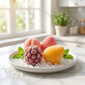 Gelato alla Frutta in Miniatura per Spuntini Quotidiani, Ghiaccioli a Forma Speciale di Frutta - Product Image 1