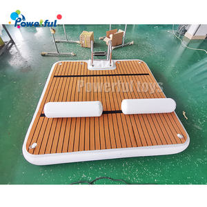 Schnelle Lieferung Kunden spezifischer aufblasbarer PVC-Ponton Ausgefallene schwimmende Plattform zum Sonnenbaden für <span class=keywords><strong>Boot</strong></span> SUP Yacht Dock - Product Image 5