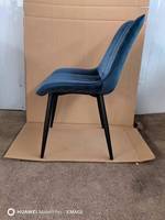 Chaises de salle à manger modernes en cuir PU italien, tissu velours, pieds en métal noir, style vintage pour la maison, le restaurant et la cuisine