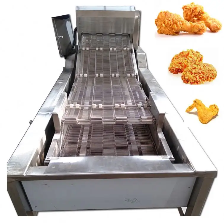 Fritadeira automática de controle de temperatura, fritadeira de porco frango com controle de temperatura