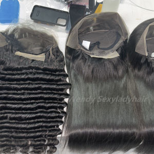 Großhandel Straight Burmese Curly Echthaar Perücken Lace Front Echthaar Perücken Full Lace Hd Lace Frontal Perücken für schwarze Frauen - Product Image 2